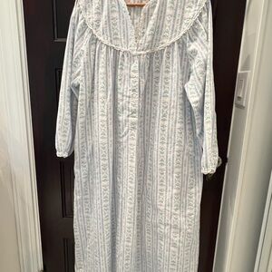Lanz of Salzburg Long Sleeve Flannel Nightgown